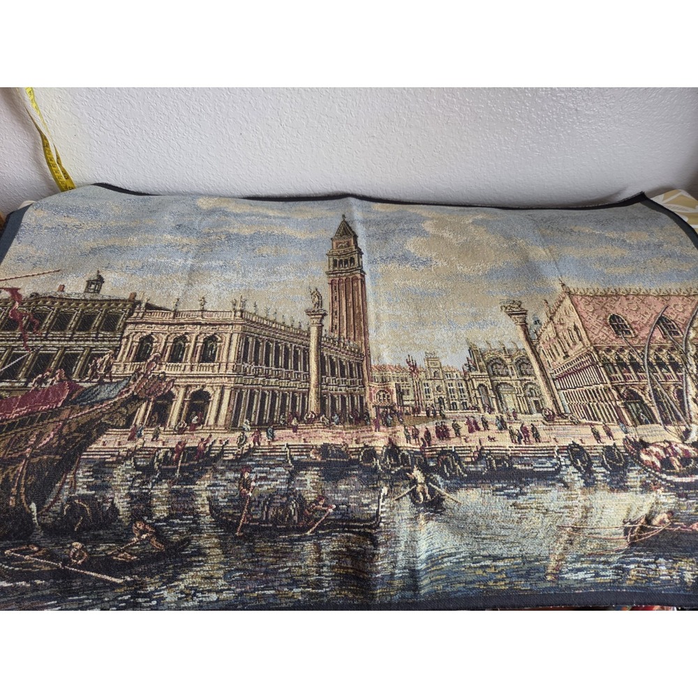 Tapestry Piazzetta San Marco Little Square in Venice 37x27 Wall Hanging Italy